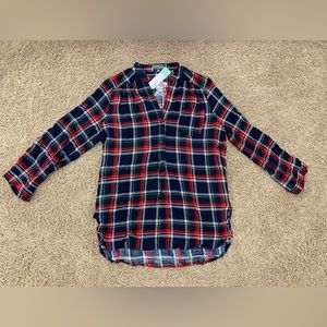 Market & Spruce Stitch Fix Plaid Blouse Shirt